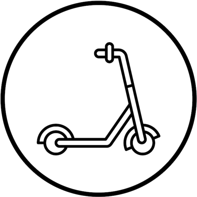 Diseño vectorial del estilo del icono de la patineta