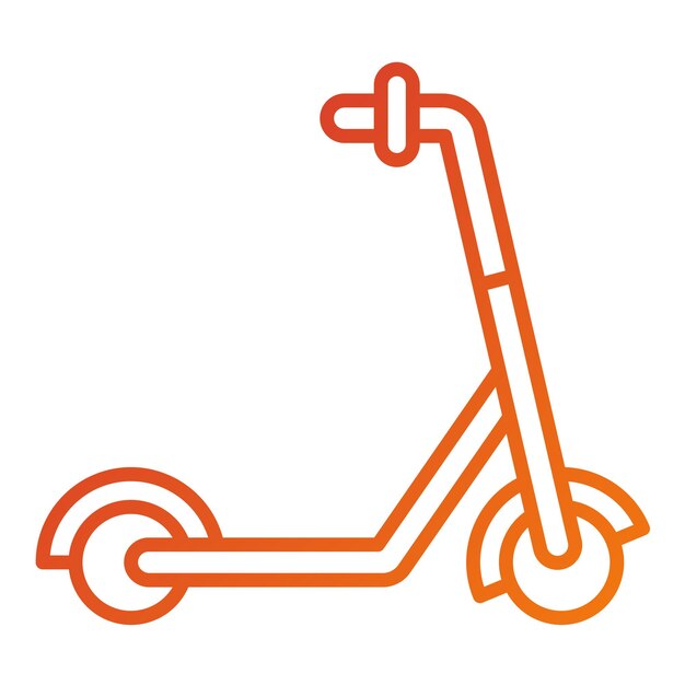 Diseño vectorial del estilo del icono de la patineta