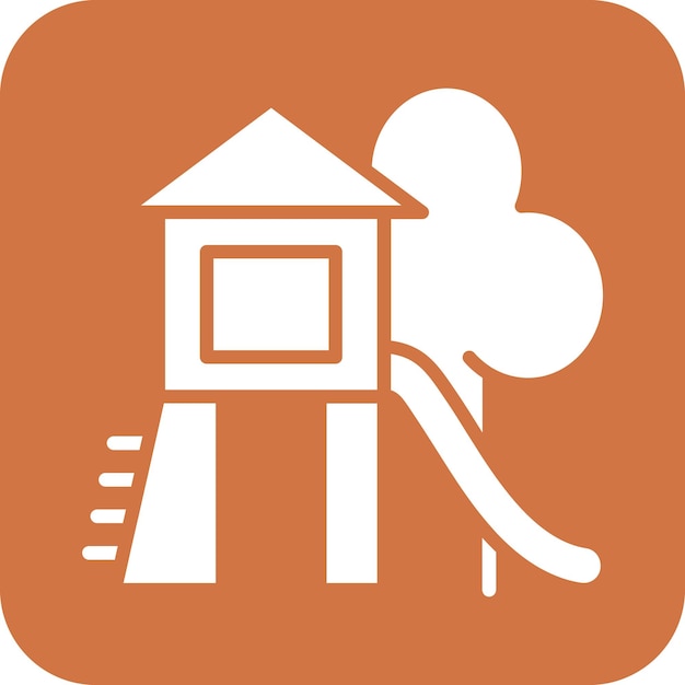 Diseño vectorial Estilo del icono del patio de recreo