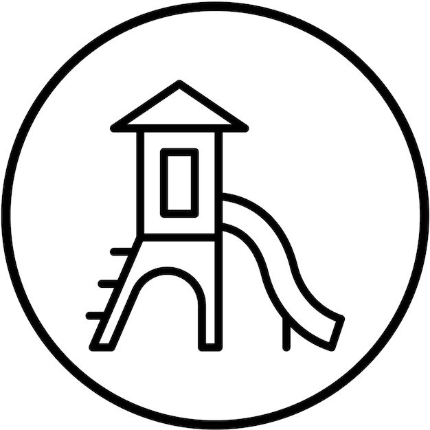 Diseño vectorial Estilo del icono del patio de recreo