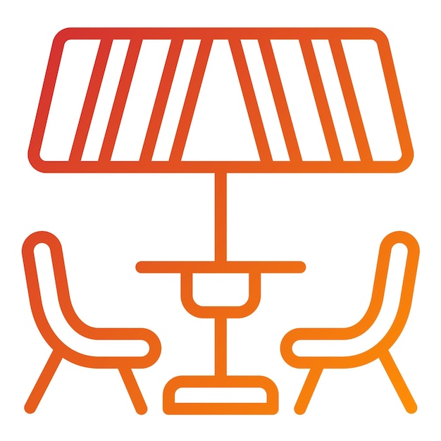 Diseño vectorial Estilo del icono del patio