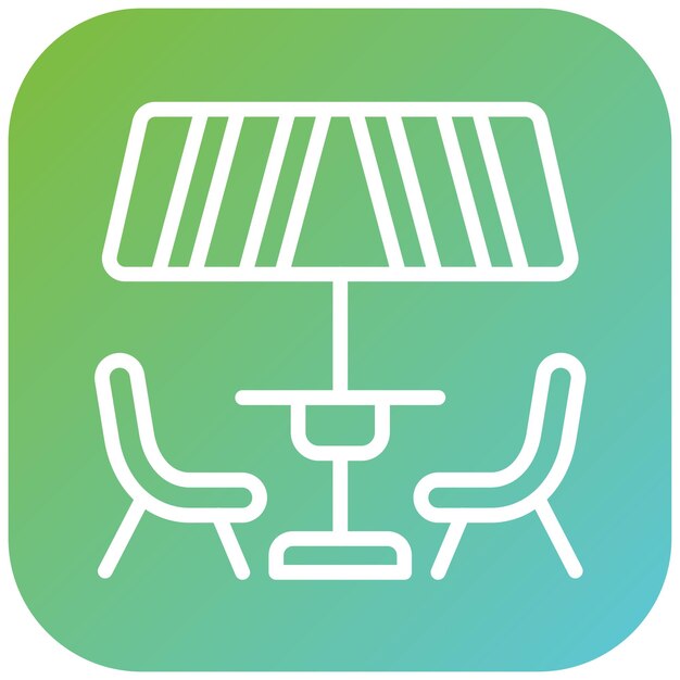 Diseño vectorial Estilo del icono del patio