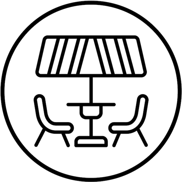 Diseño vectorial Estilo del icono del patio