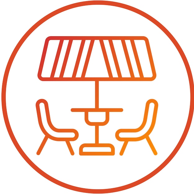 Diseño vectorial Estilo del icono del patio