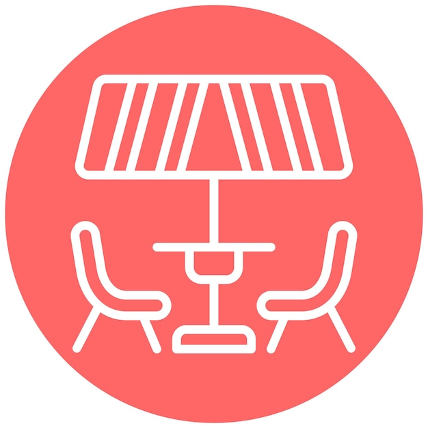 Diseño vectorial Estilo del icono del patio