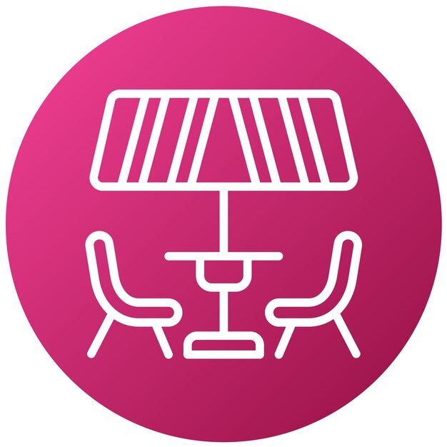 Diseño vectorial Estilo del icono del patio