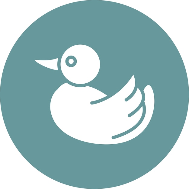 Diseño vectorial de estilo de icono de pato de goma