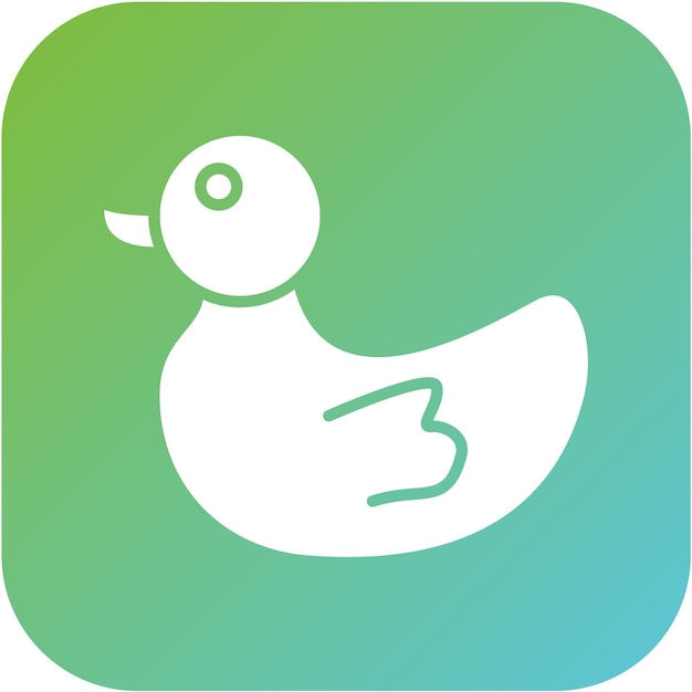 Diseño vectorial de estilo de icono de pato de goma