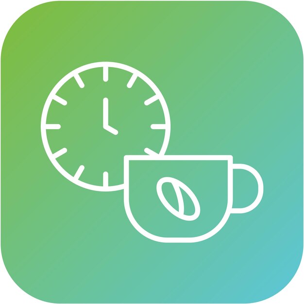 Diseño vectorial Estilo del icono de la pausa para el café