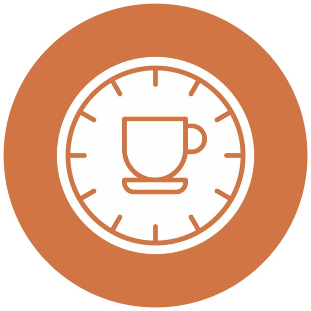 Diseño vectorial Estilo del icono de la pausa para el café
