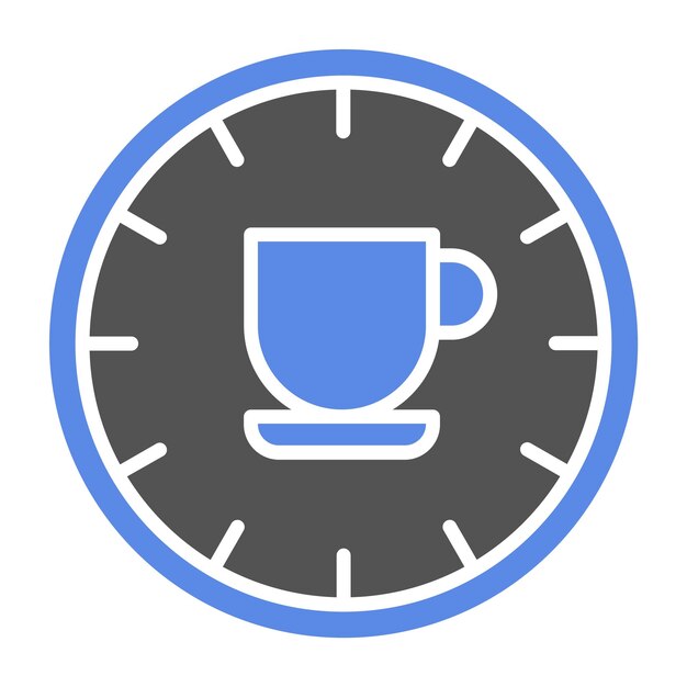 Diseño vectorial Estilo del icono de la pausa para el café