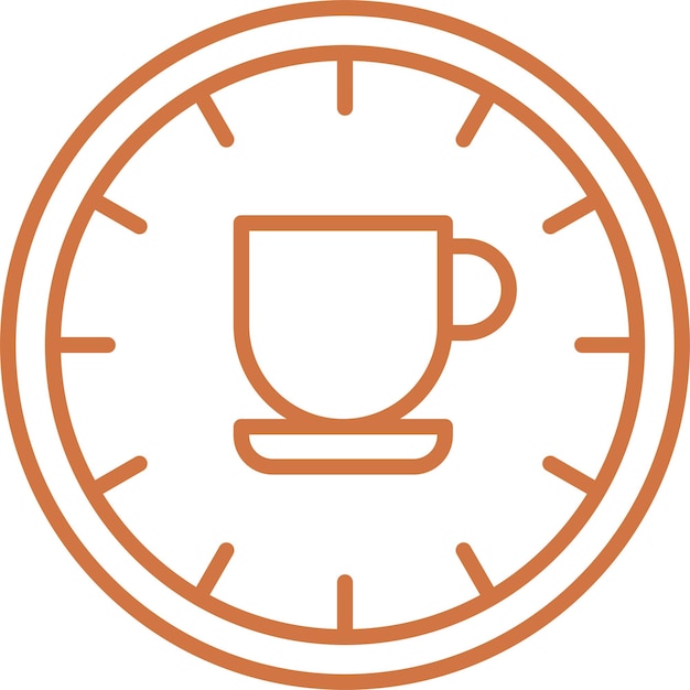 Diseño vectorial Estilo del icono de la pausa para el café