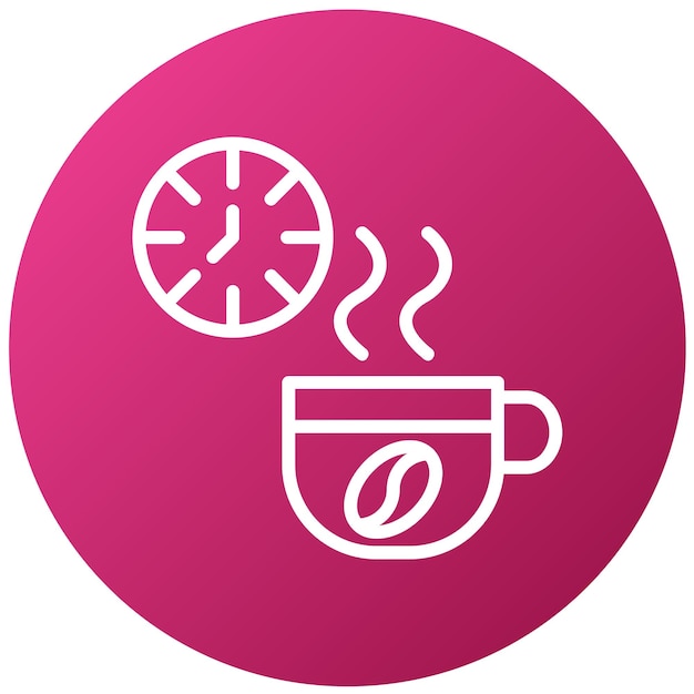 Diseño vectorial Estilo del icono de la pausa para el café