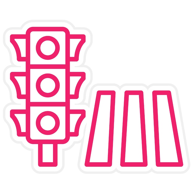 Diseño vectorial Estilo del icono peatonal