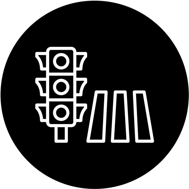 Diseño vectorial Estilo del icono peatonal