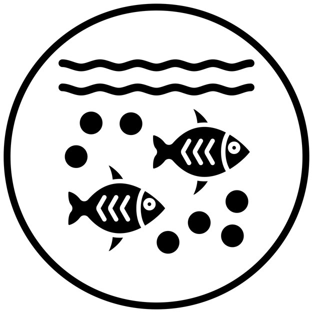 Diseño vectorial Estilo del icono de los peces