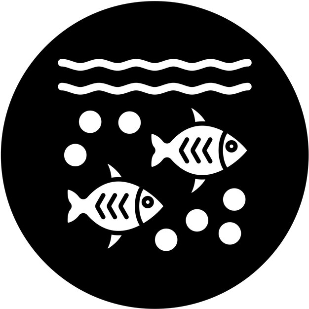 Vector diseño vectorial estilo del icono de los peces