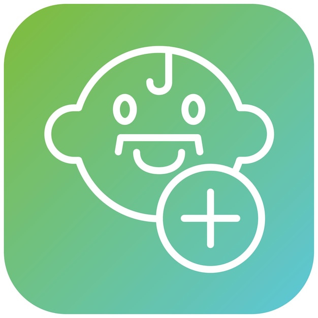 Diseño vectorial Estilo del icono del pediatra