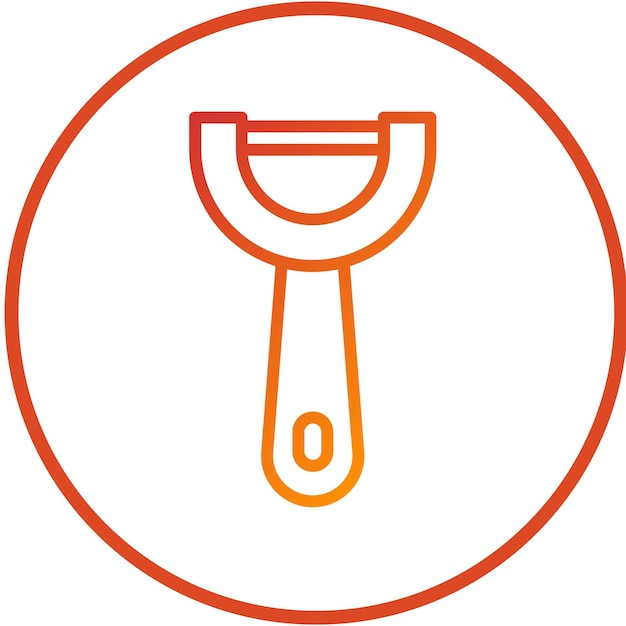 Diseño vectorial del estilo del icono de la peladora de patatas
