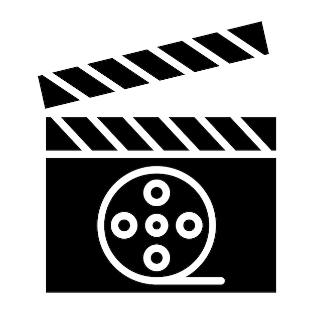 Diseño vectorial de estilo de icono de película 3D