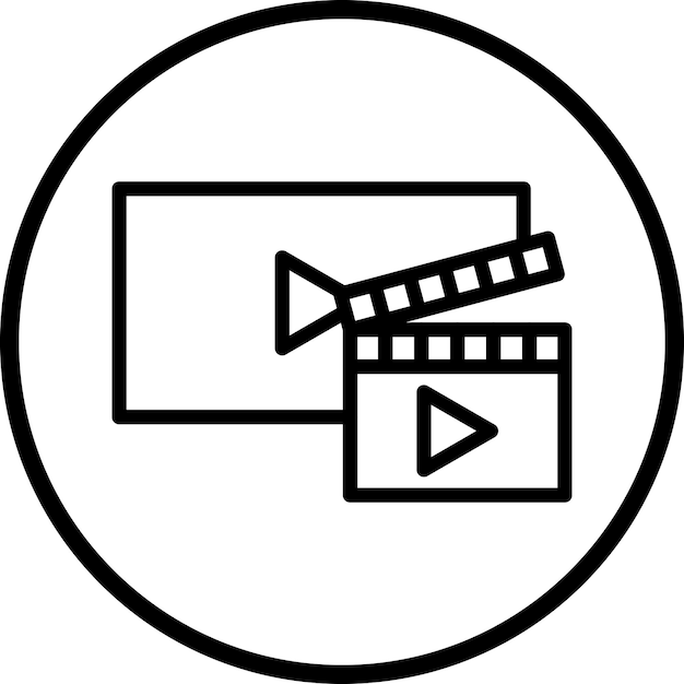 Diseño vectorial de estilo de icono de película