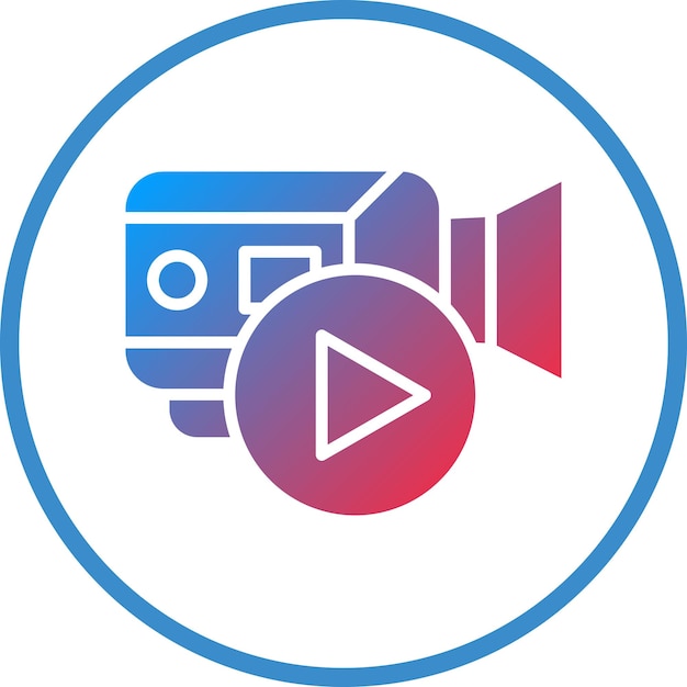Diseño vectorial de estilo de icono de película