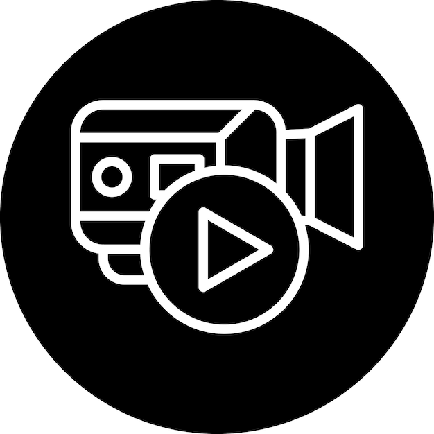 Diseño vectorial de estilo de icono de película