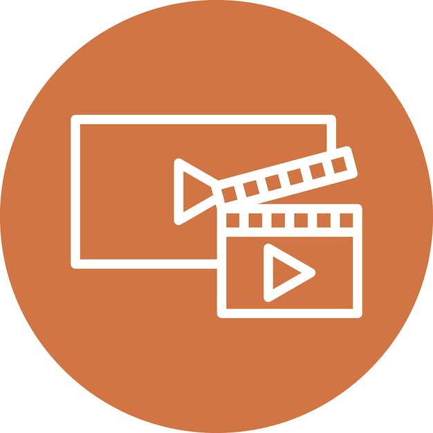 Diseño vectorial de estilo de icono de película