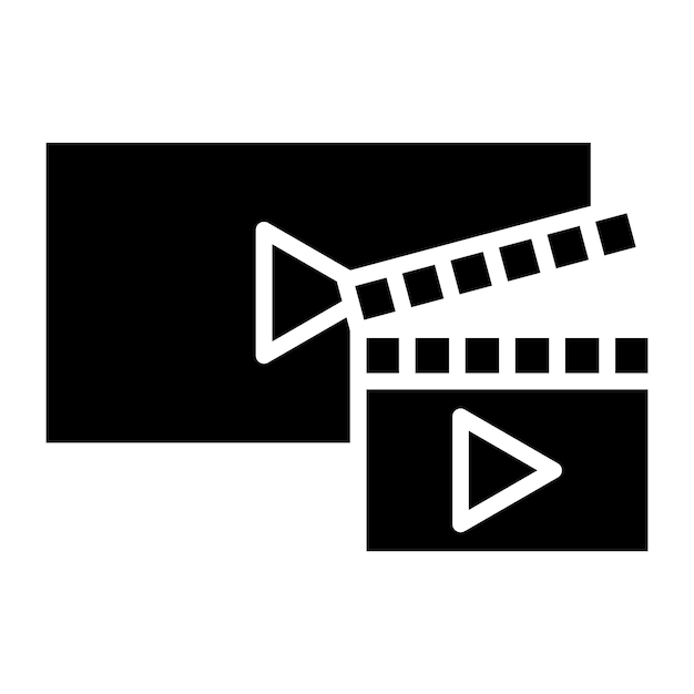 Diseño vectorial de estilo de icono de película