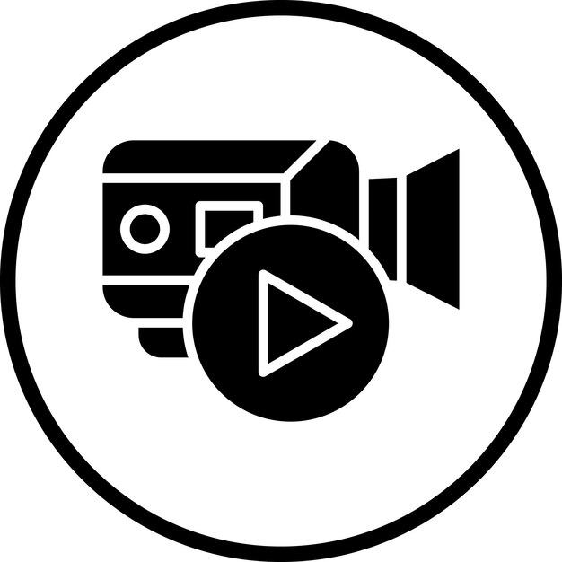 Diseño vectorial de estilo de icono de película