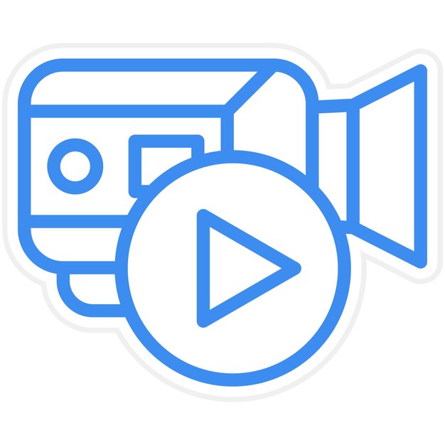 Diseño vectorial de estilo de icono de película