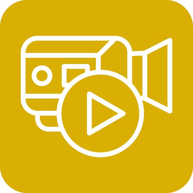 Diseño vectorial de estilo de icono de película