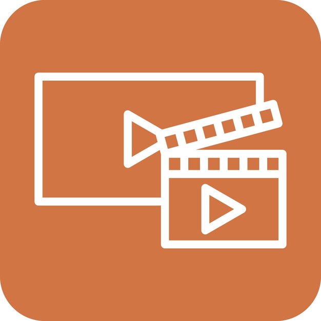 Diseño vectorial de estilo de icono de película