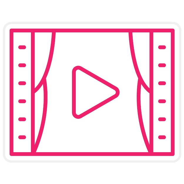 Diseño vectorial de estilo de icono de película