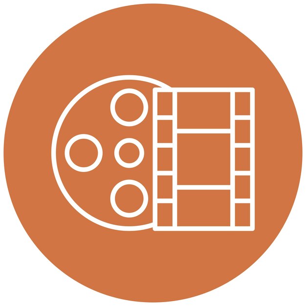 Diseño vectorial de estilo de icono de película