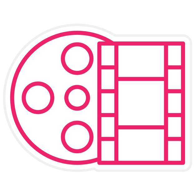 Diseño vectorial de estilo de icono de película