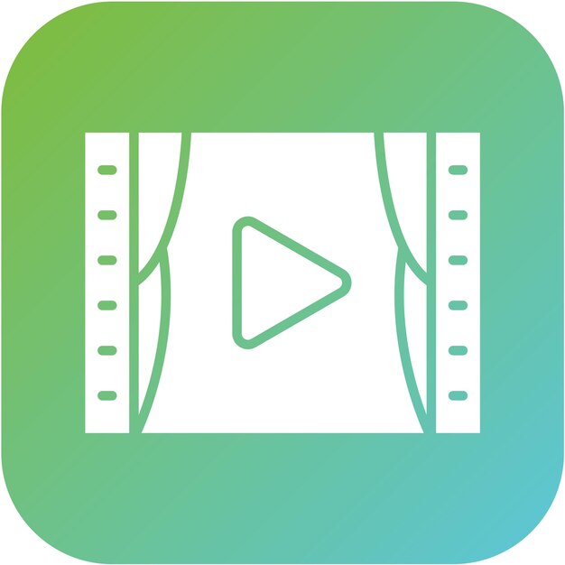 Diseño vectorial de estilo de icono de película