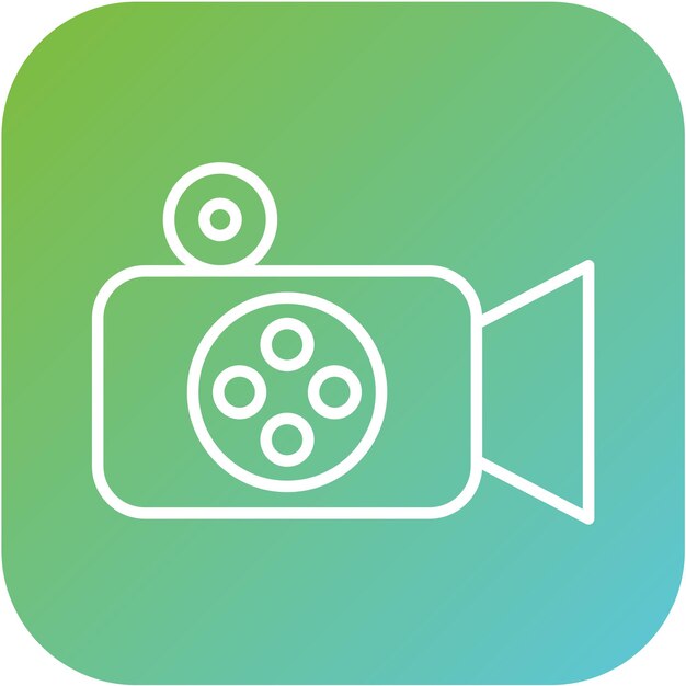Diseño vectorial de estilo de icono de película