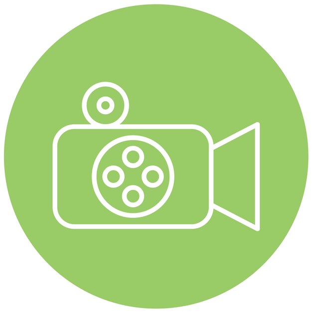 Diseño vectorial de estilo de icono de película