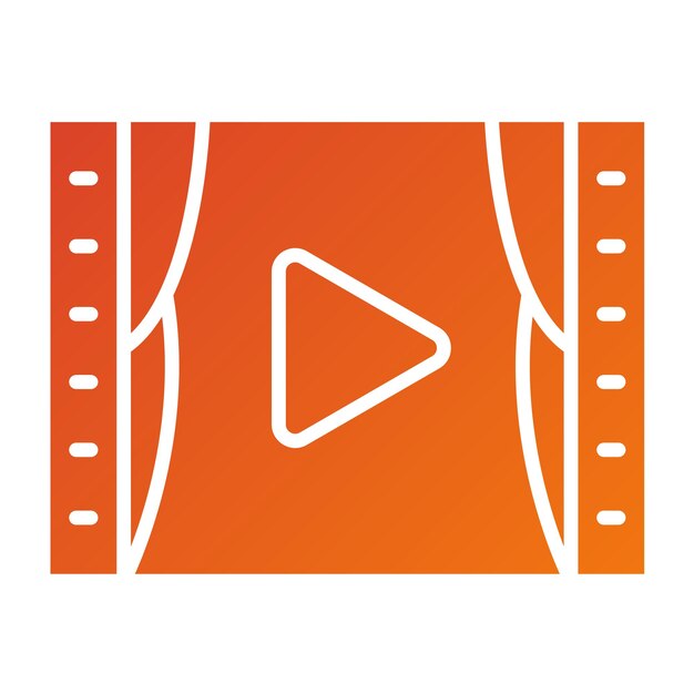 Diseño vectorial de estilo de icono de película