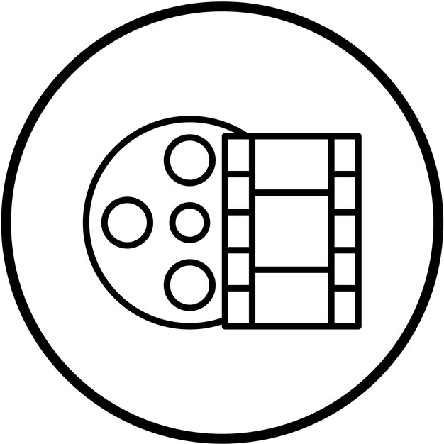 Diseño vectorial de estilo de icono de película
