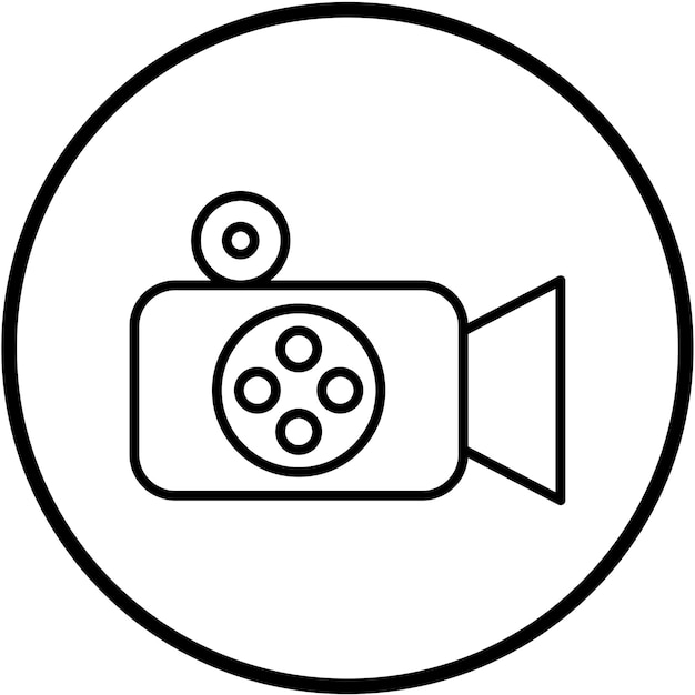 Diseño vectorial de estilo de icono de película