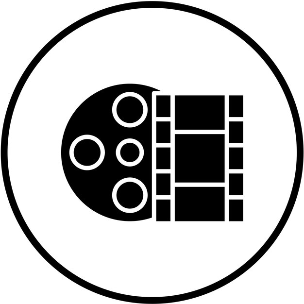 Diseño vectorial de estilo de icono de película
