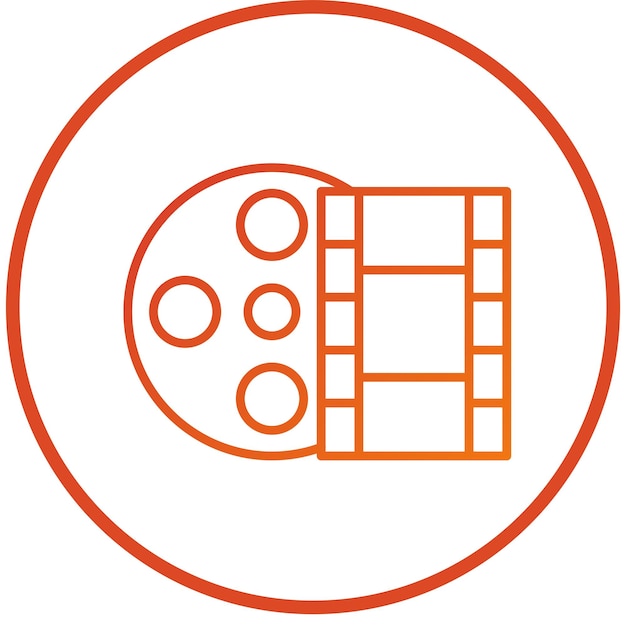 Diseño vectorial de estilo de icono de película