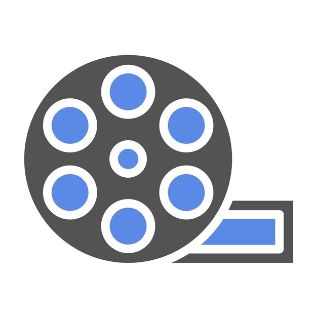 Diseño vectorial de estilo de icono de película