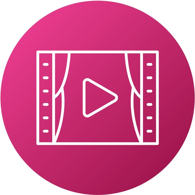 Diseño vectorial de estilo de icono de película