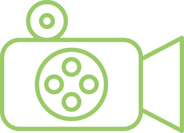 Diseño vectorial de estilo de icono de película