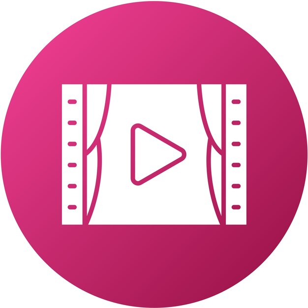 Diseño vectorial de estilo de icono de película