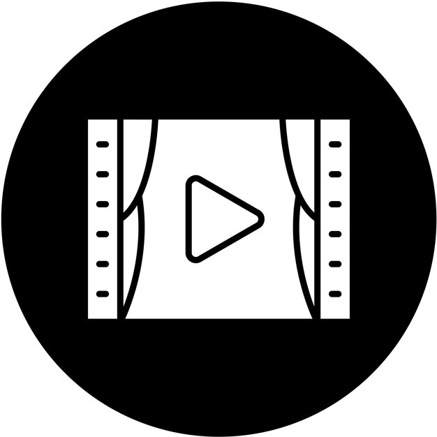 Diseño vectorial de estilo de icono de película