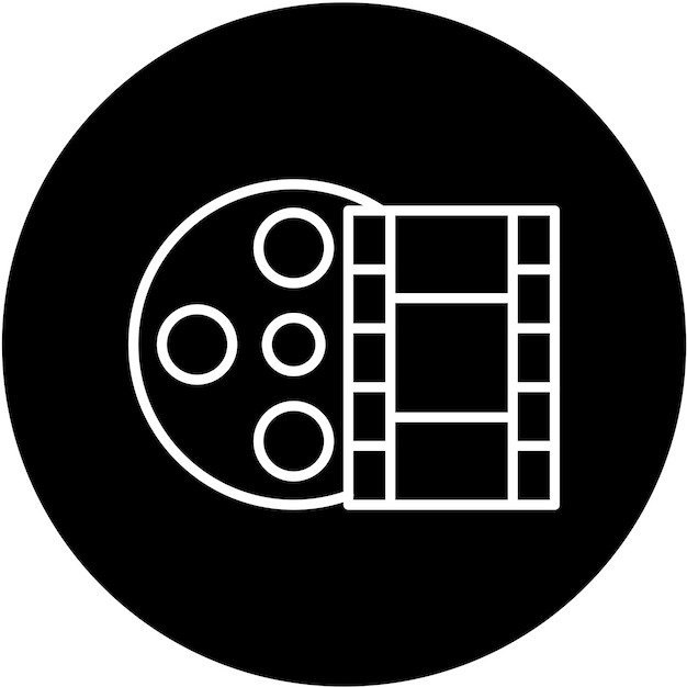 Diseño vectorial de estilo de icono de película
